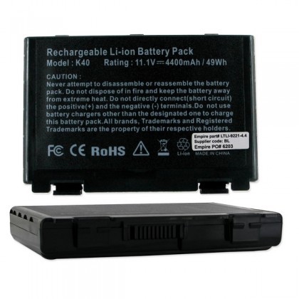 Replacment New ASUS K40 K50 K60 A32-F82 Laptop Battery